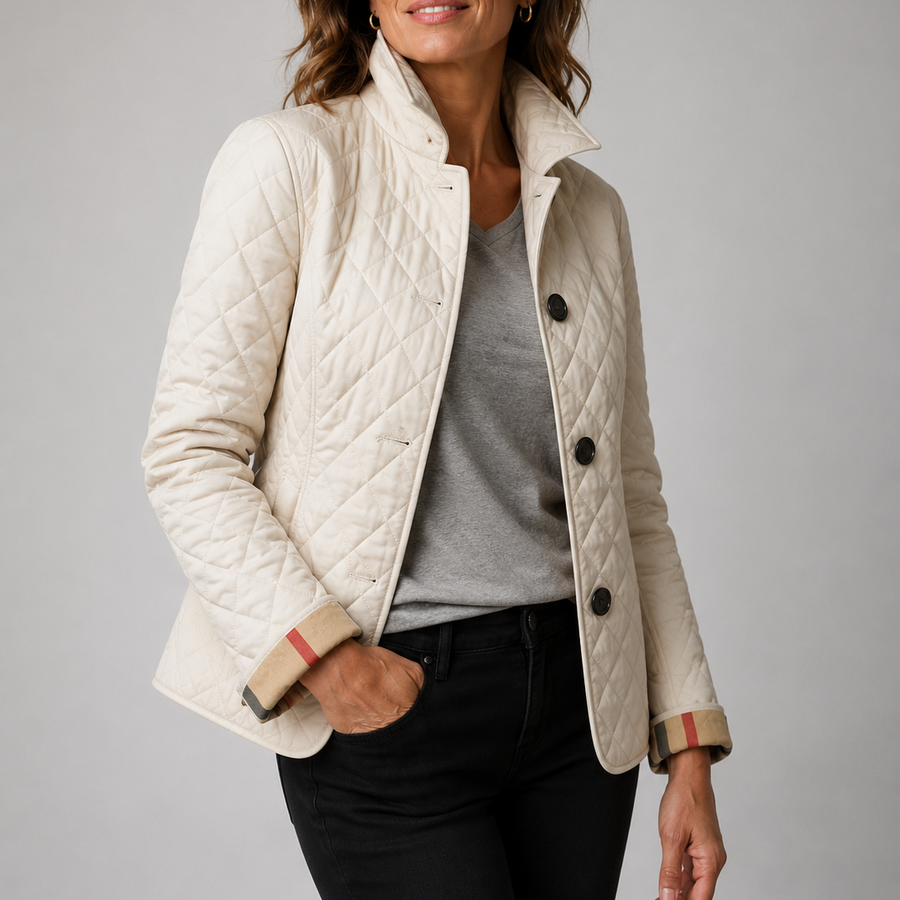 Loredana | Elegant Quilted Button-Up Jacket