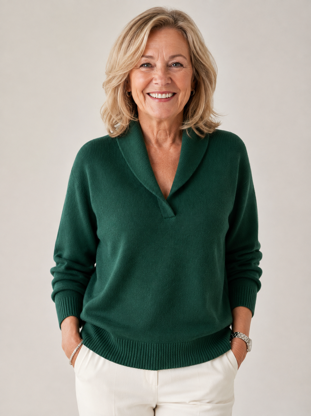 Margaret | Soft V-Neck Knit Top