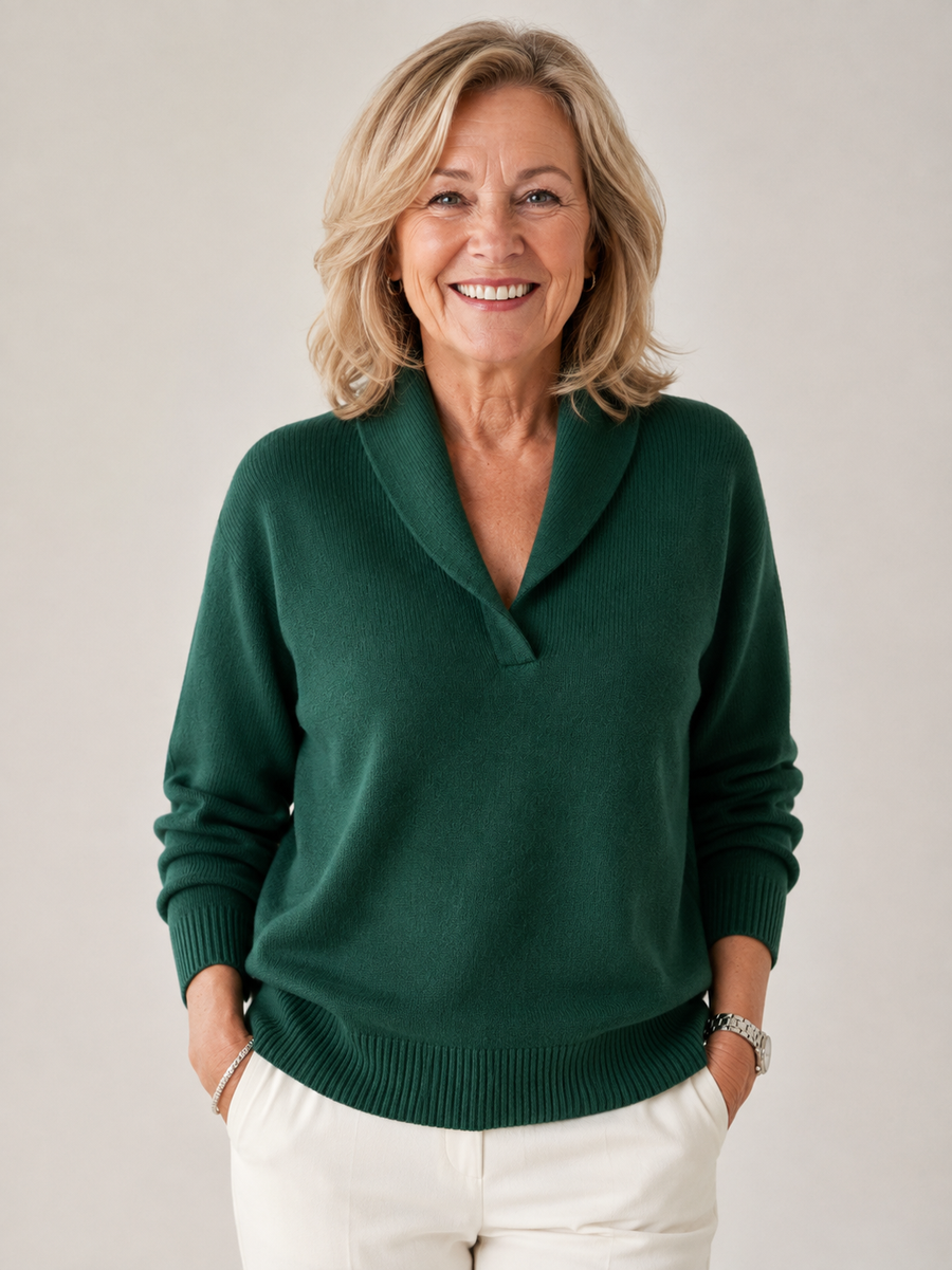 Margaret | Soft V-Neck Knit Top