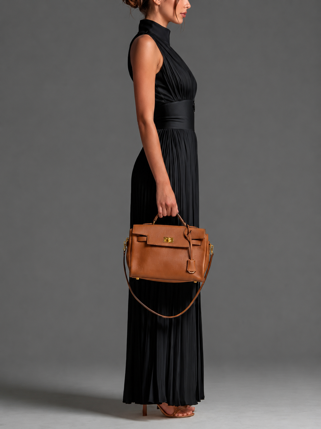 Laure | Pleated Wide-Leg Zip-Front Jumpsuit