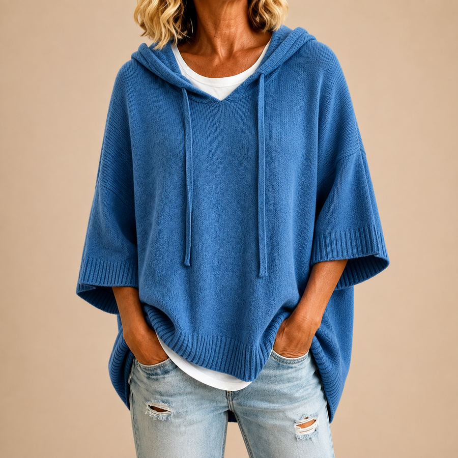 Ottavia | Cozy Hooded Knit Poncho