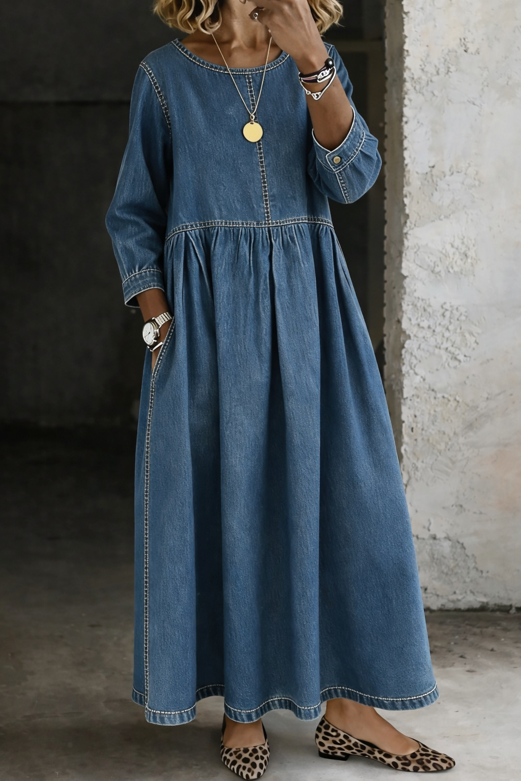 Clara | Vintage Relaxed Maxi Dress