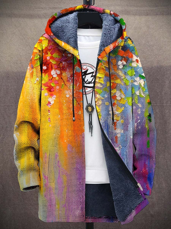 Cynthia | Artistic Geometric Hooded Cardigan