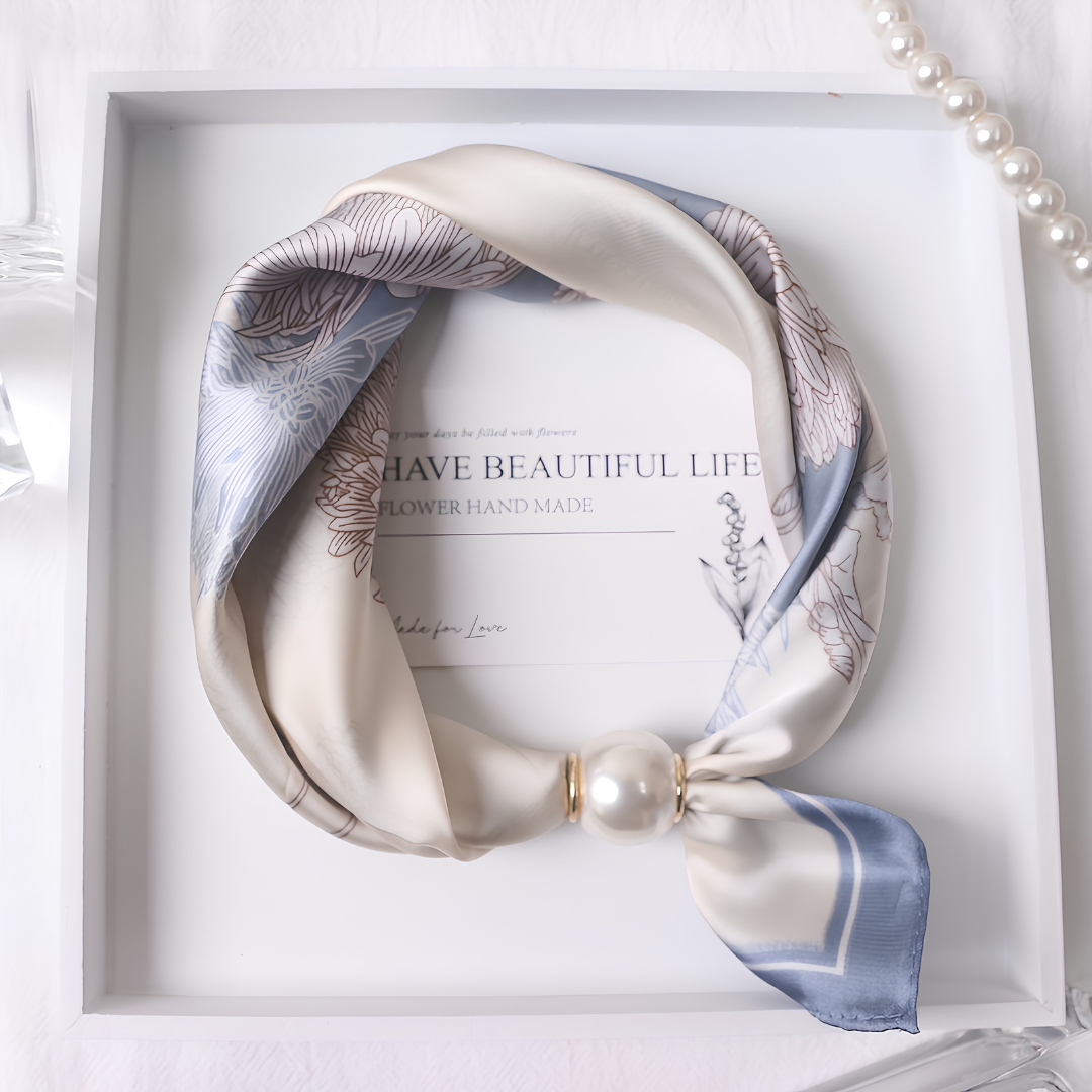 Elodie | Luxe Floral Satin Scarf