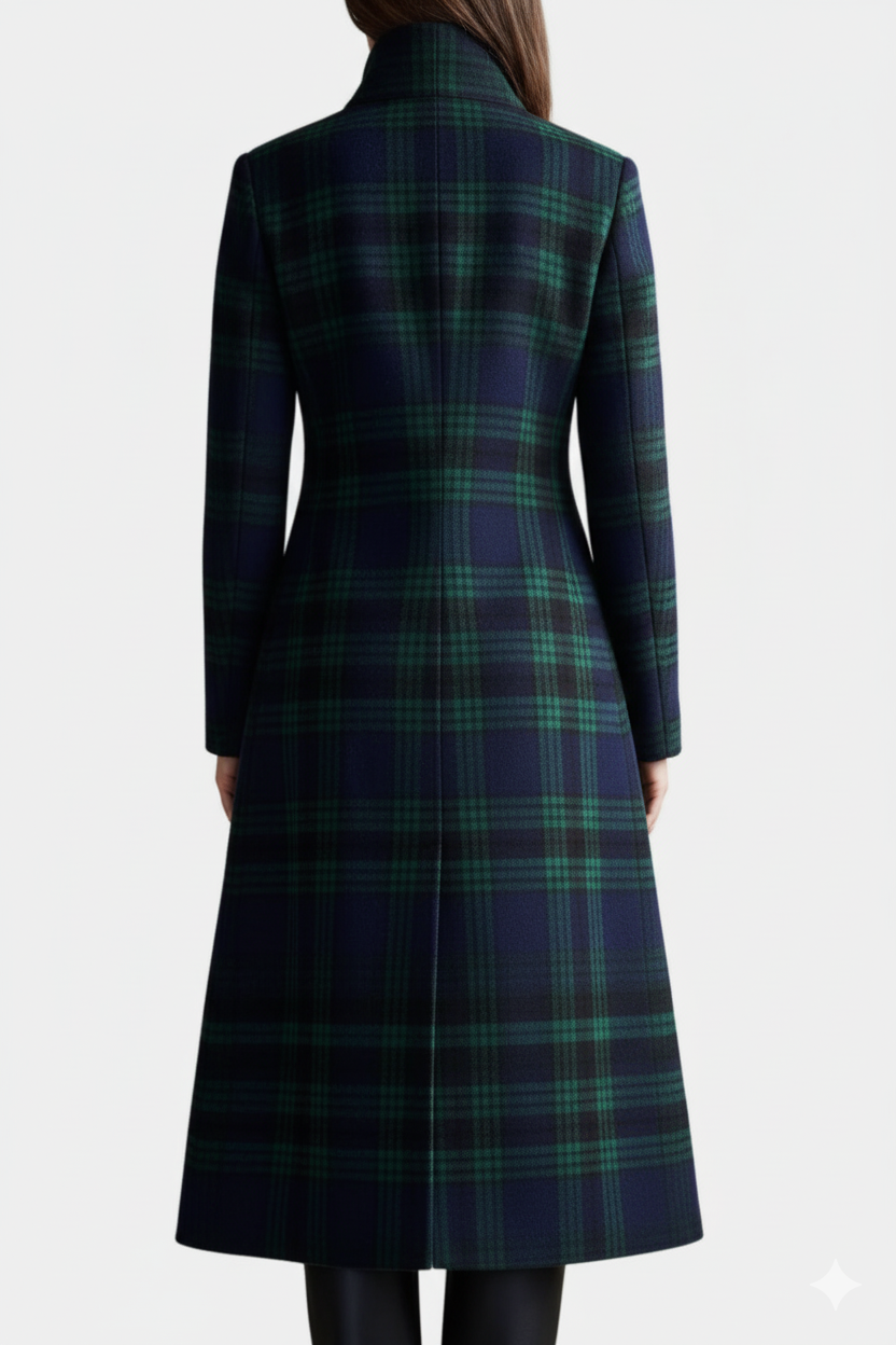Rebecca | Classic Plaid Tailored Coat