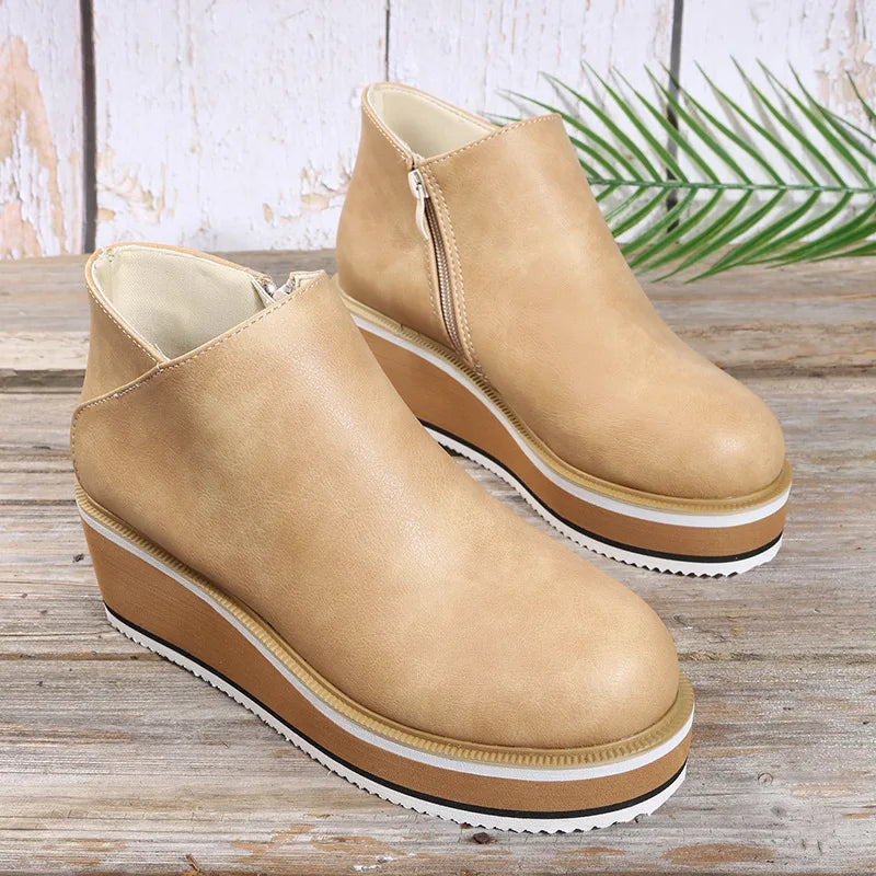Coralie | Elevated Comfort Wedge Ankle Boots