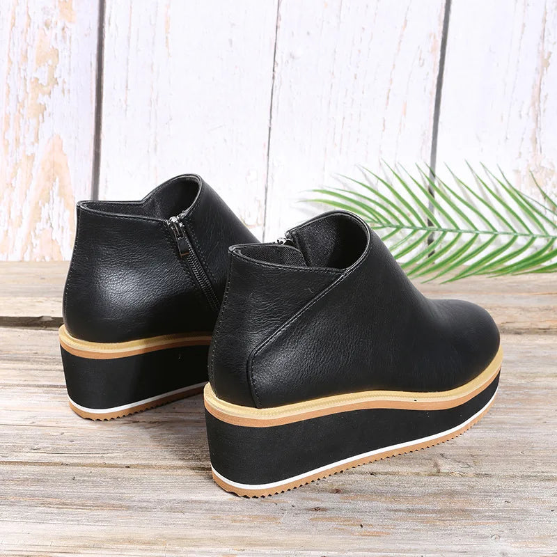 Coralie | Elevated Comfort Wedge Ankle Boots