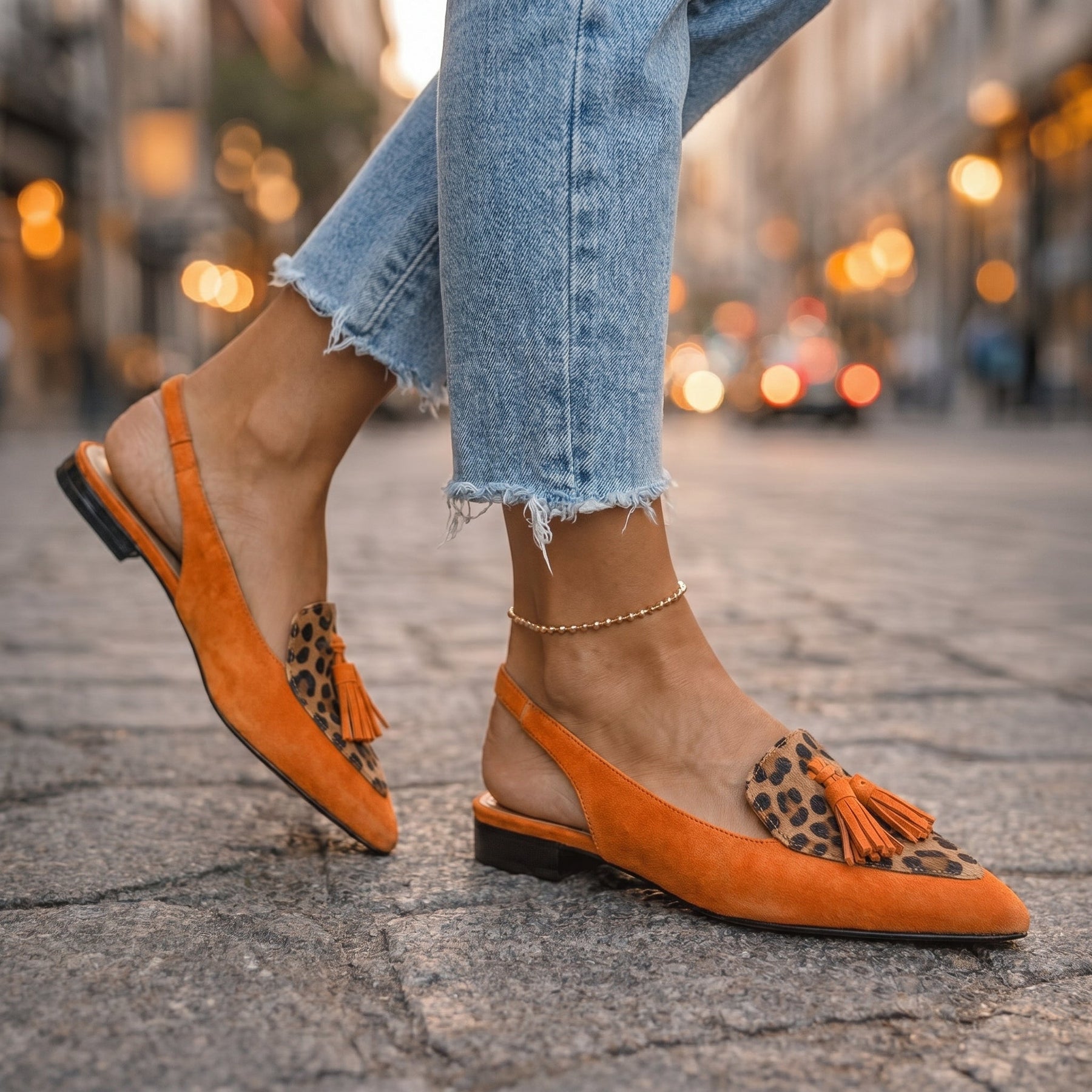 Eliza | Chic Tassel Accent Slip-On Sandals