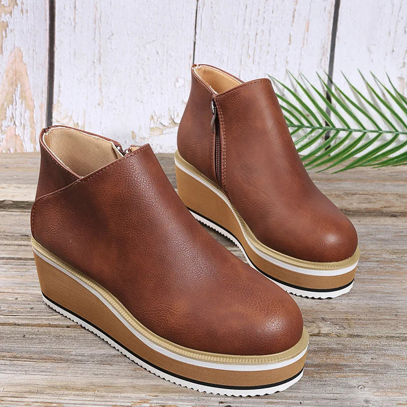 Coralie | Elevated Comfort Wedge Ankle Boots