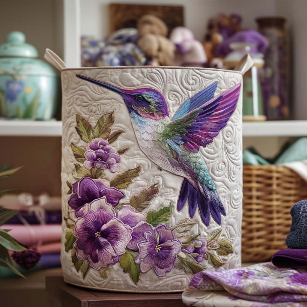 Evie | Hummingbird Blossom Laundry Basket