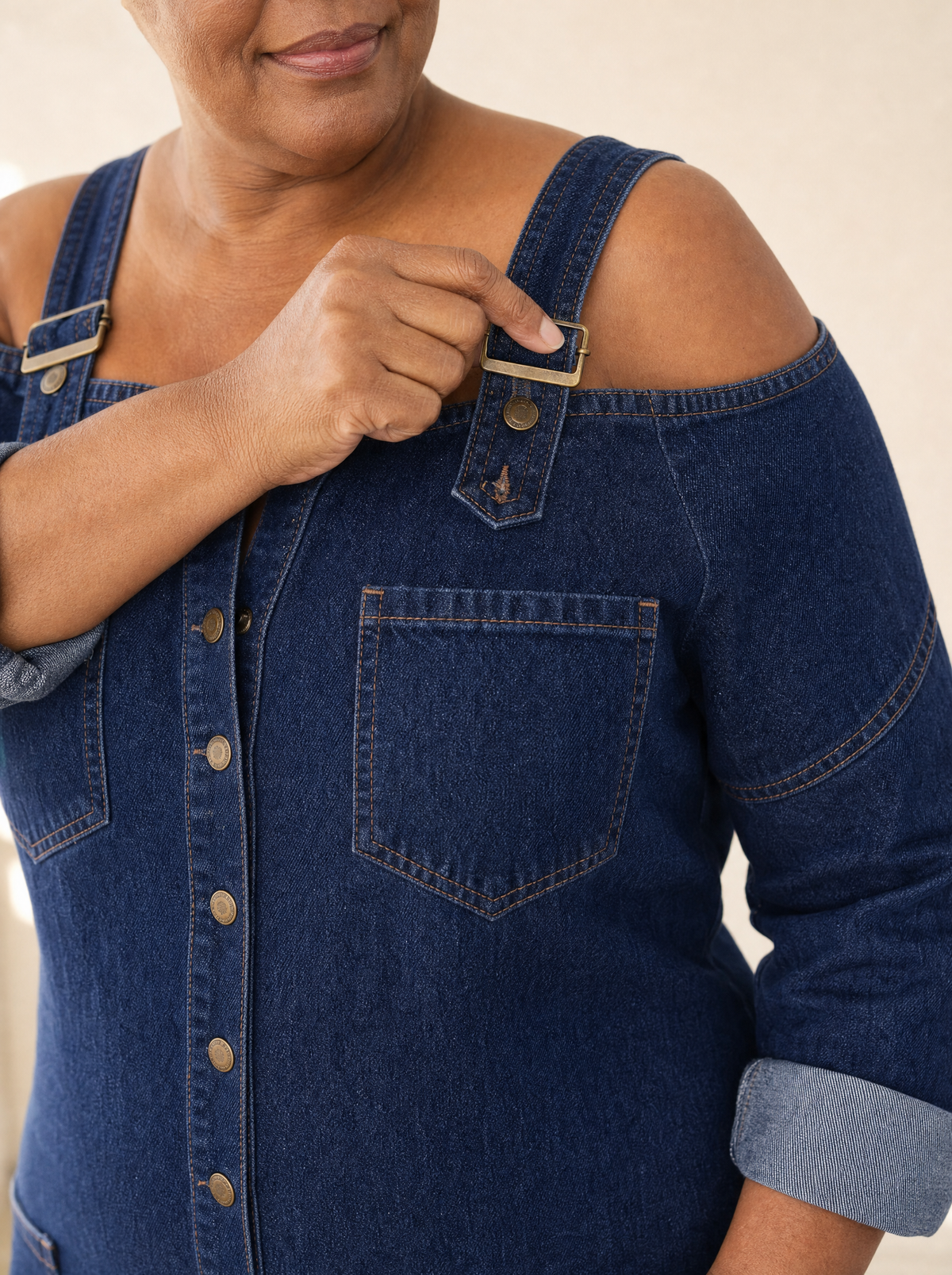 Sorrel | Off-Shoulder Wide-Leg Denim Jumpsuit