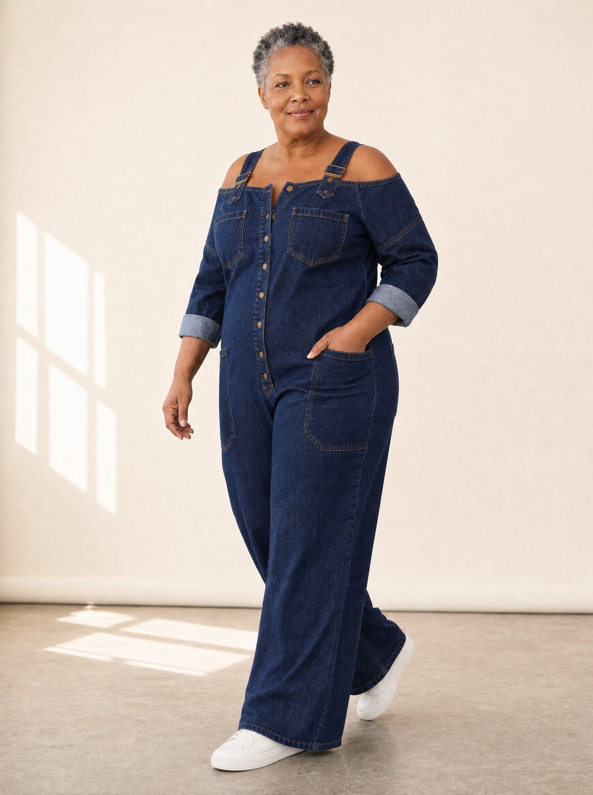Sorrel | Off-Shoulder Wide-Leg Denim Jumpsuit