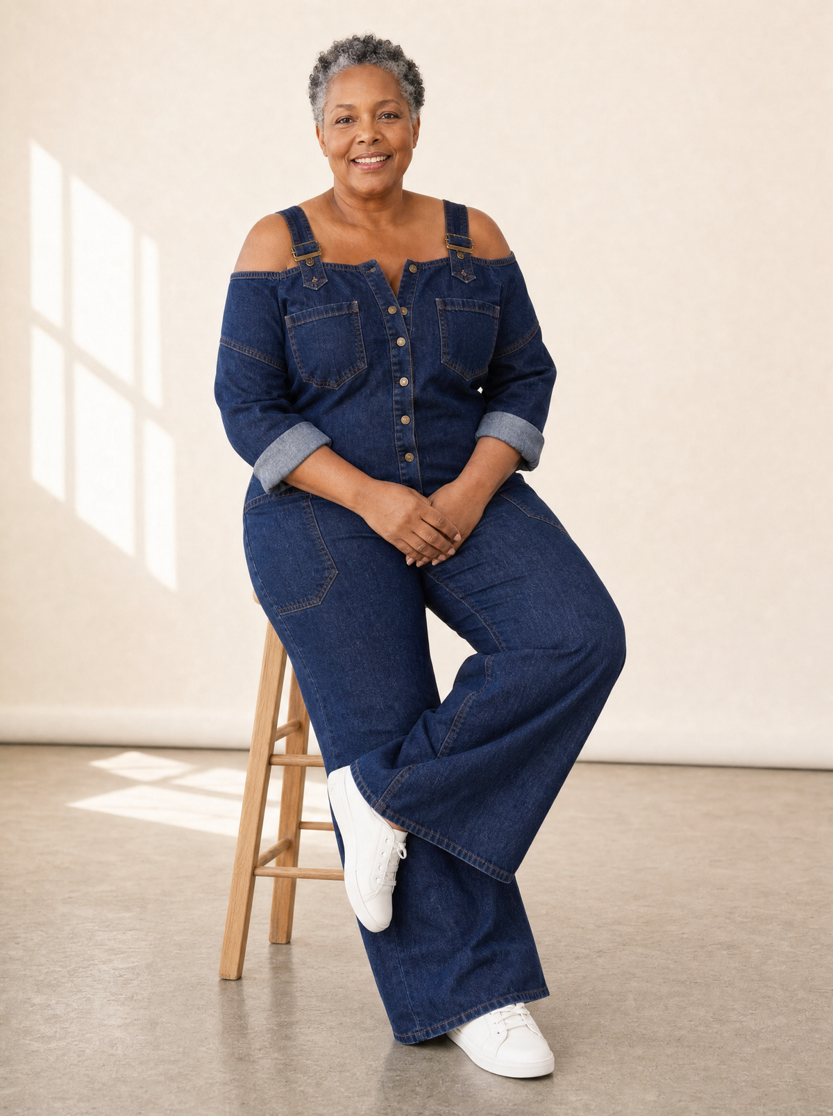Sorrel | Off-Shoulder Wide-Leg Denim Jumpsuit