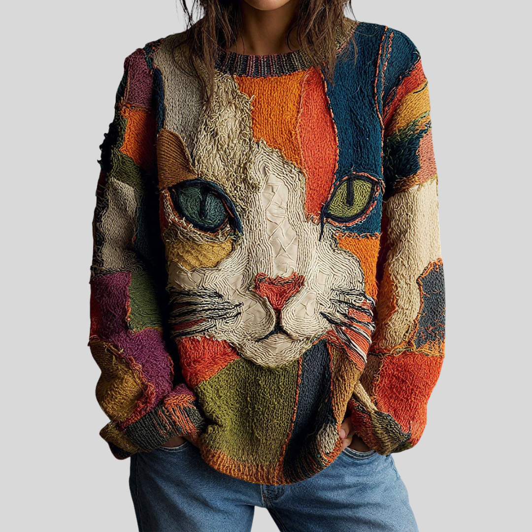 Beatrix | Artistic Cat Statement Top