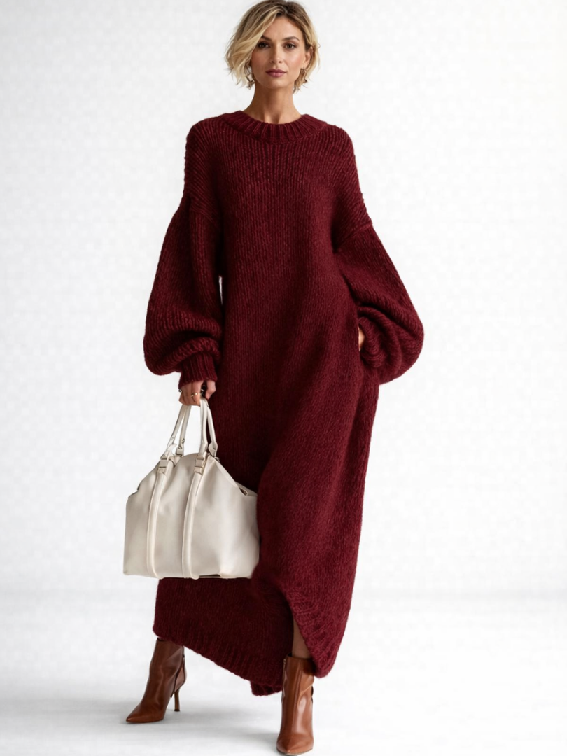 Valeria | Relaxed Oversized Knit Sweater Dress