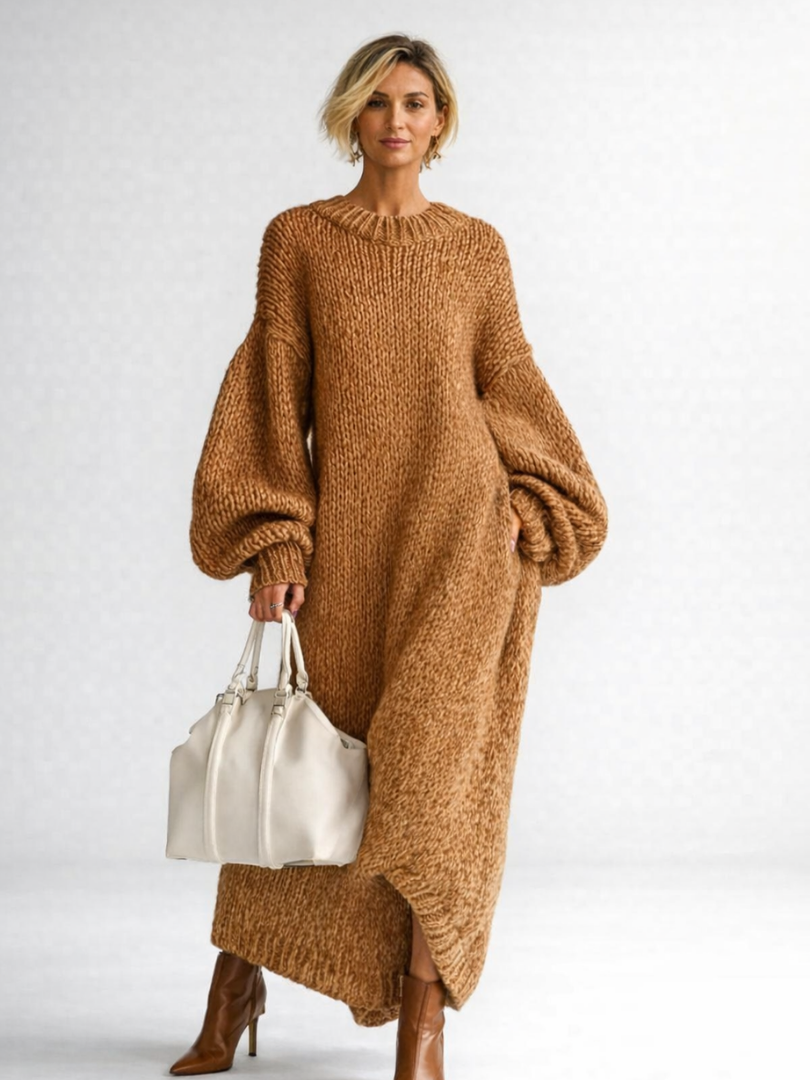 Valeria | Relaxed Oversized Knit Sweater Dress