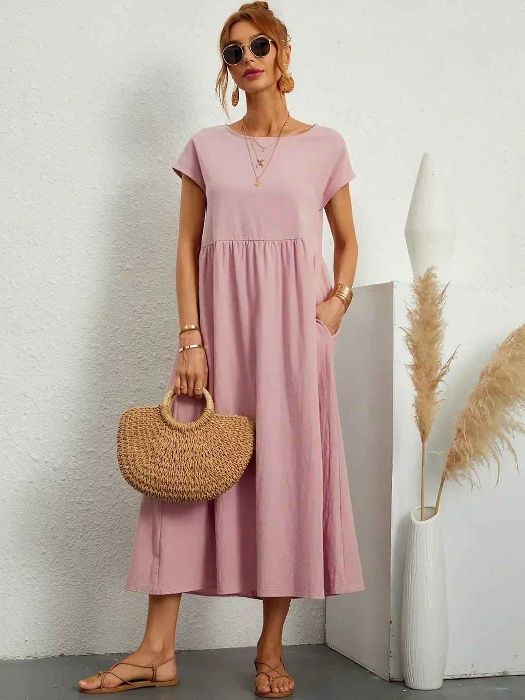 Gabrielle™ — Elegant Flowing Midi Dress