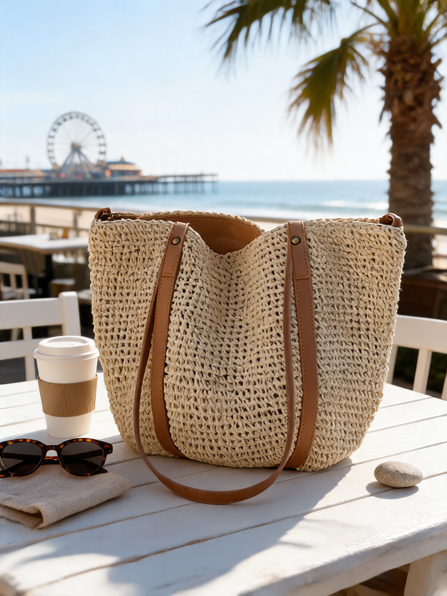 Mila™ – Eco Straw Beach Tote