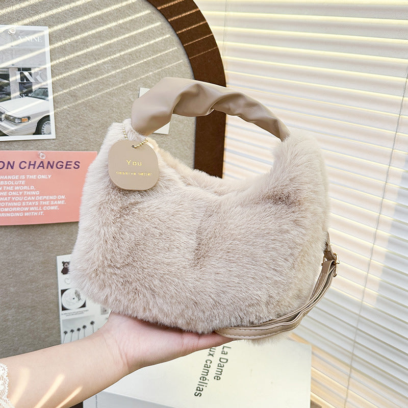 Harper | Luxe Plush Faux Fur Shoulder Bag