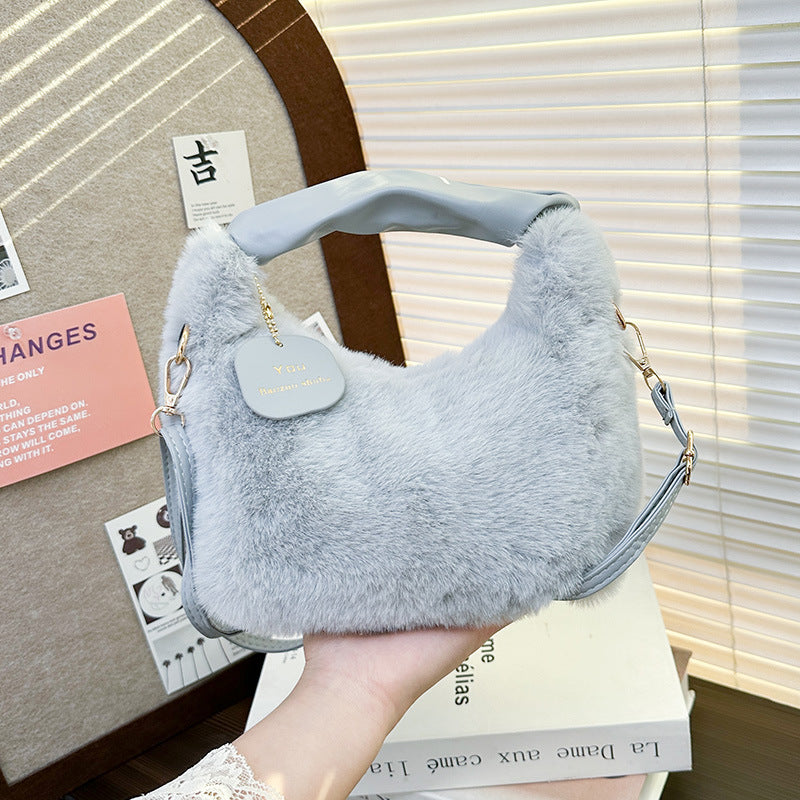 Harper | Luxe Plush Faux Fur Shoulder Bag