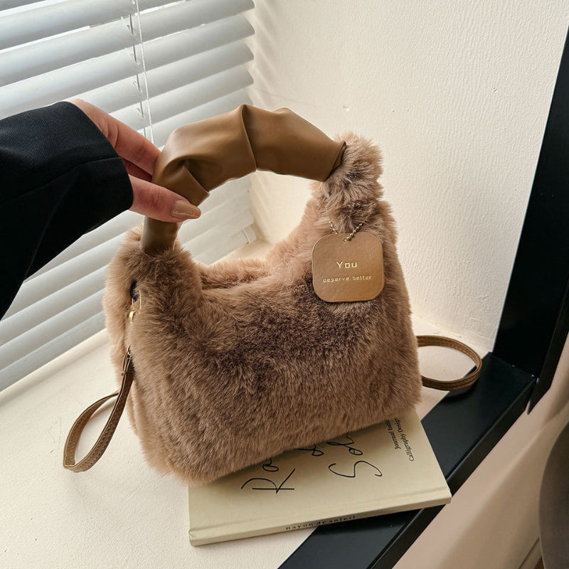 Harper | Luxe Plush Faux Fur Shoulder Bag
