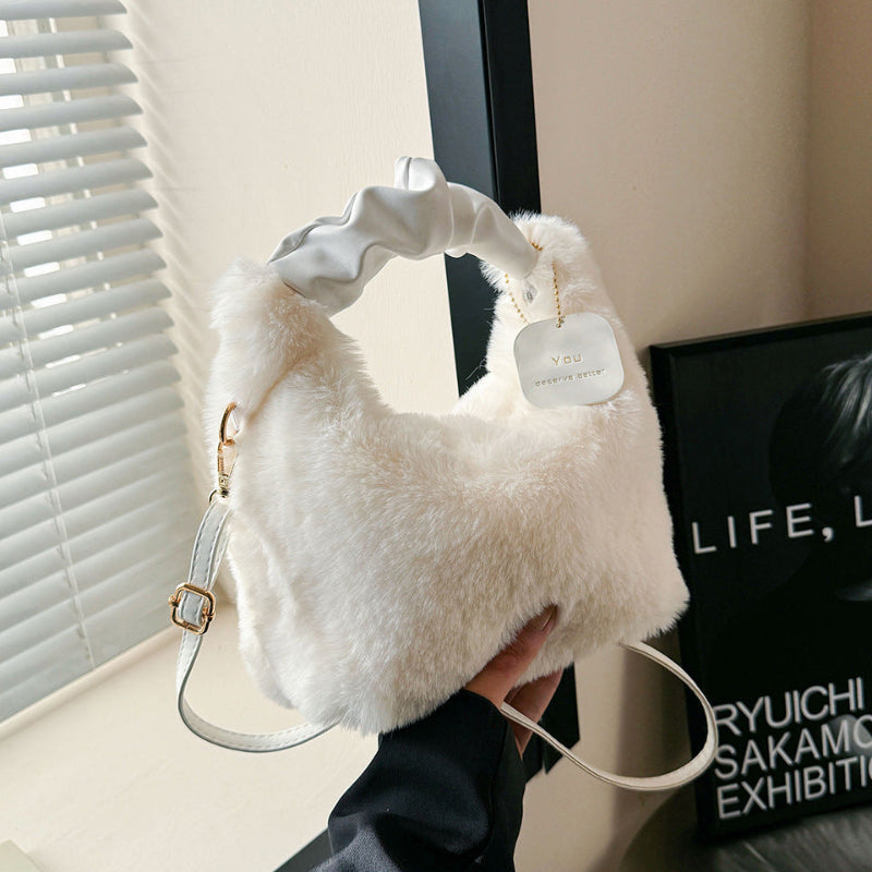 Harper | Luxe Plush Faux Fur Shoulder Bag