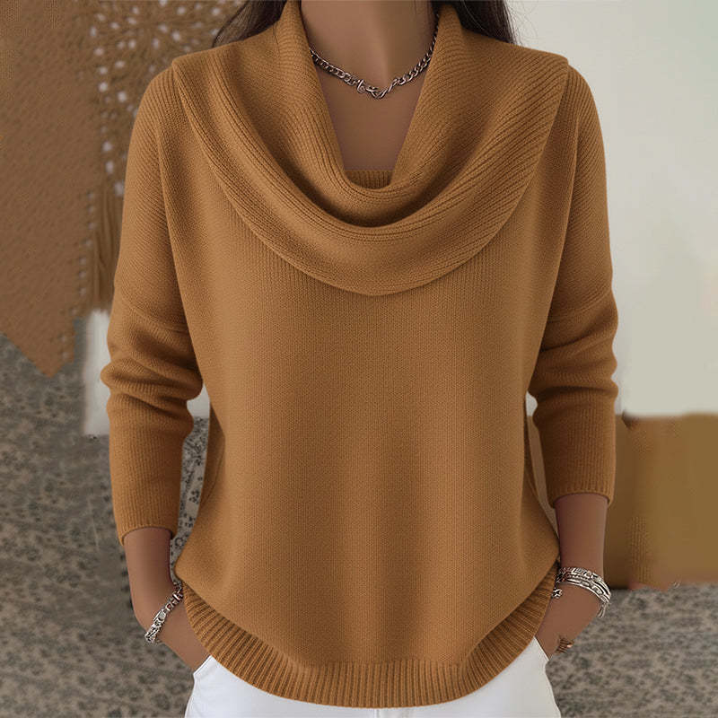 Vivienne | Elegant Cowl Neck Knit Sweater