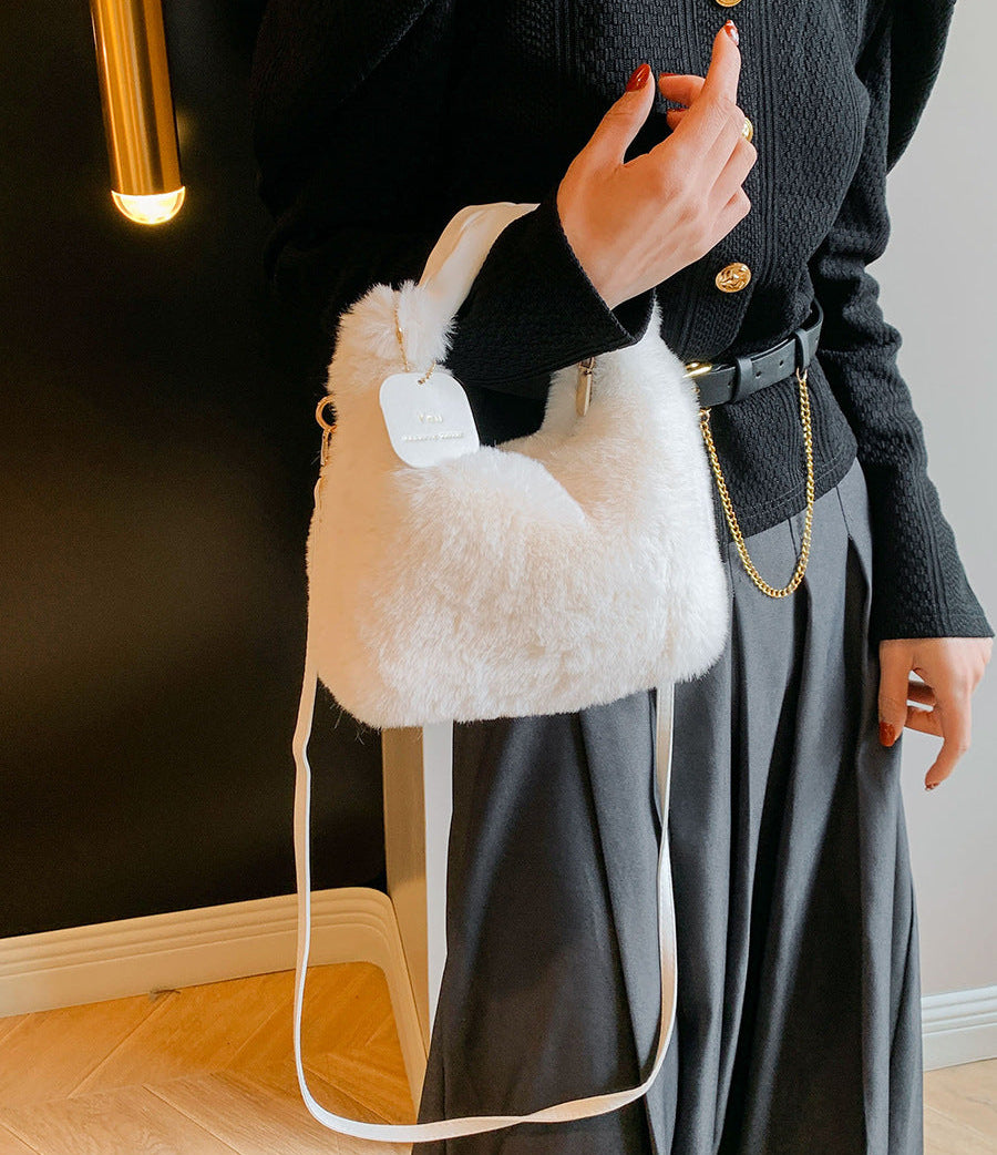 Harper | Luxe Plush Faux Fur Shoulder Bag