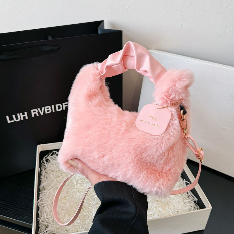 Harper | Luxe Plush Faux Fur Shoulder Bag