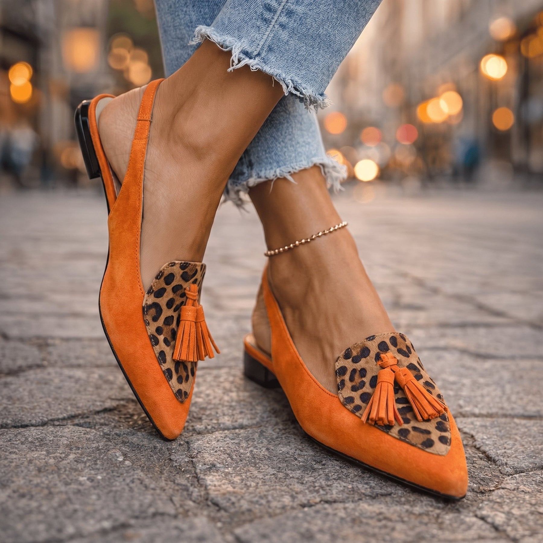Eliza | Chic Tassel Accent Slip-On Sandals