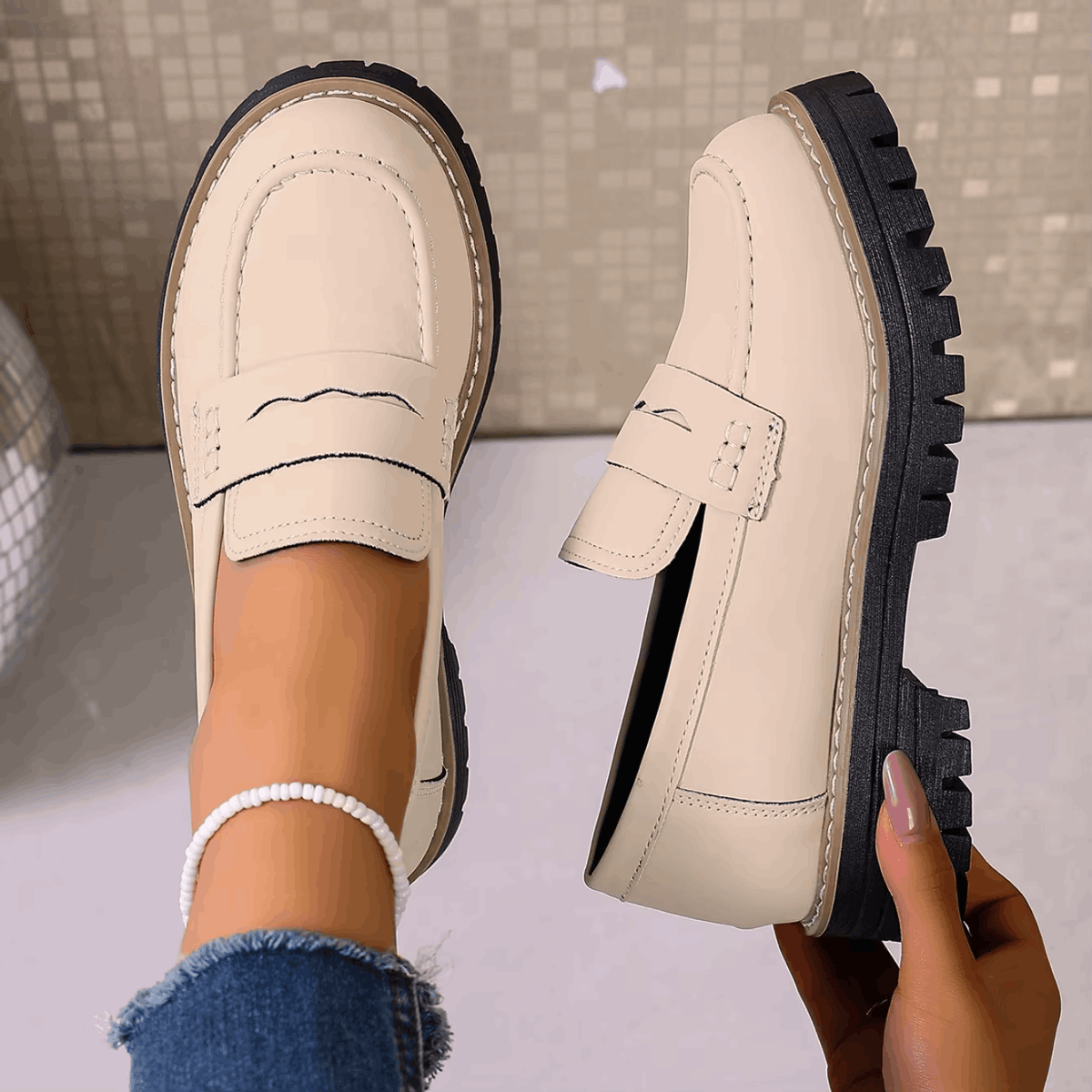 Elina | Classic Chunky Platform Loafers