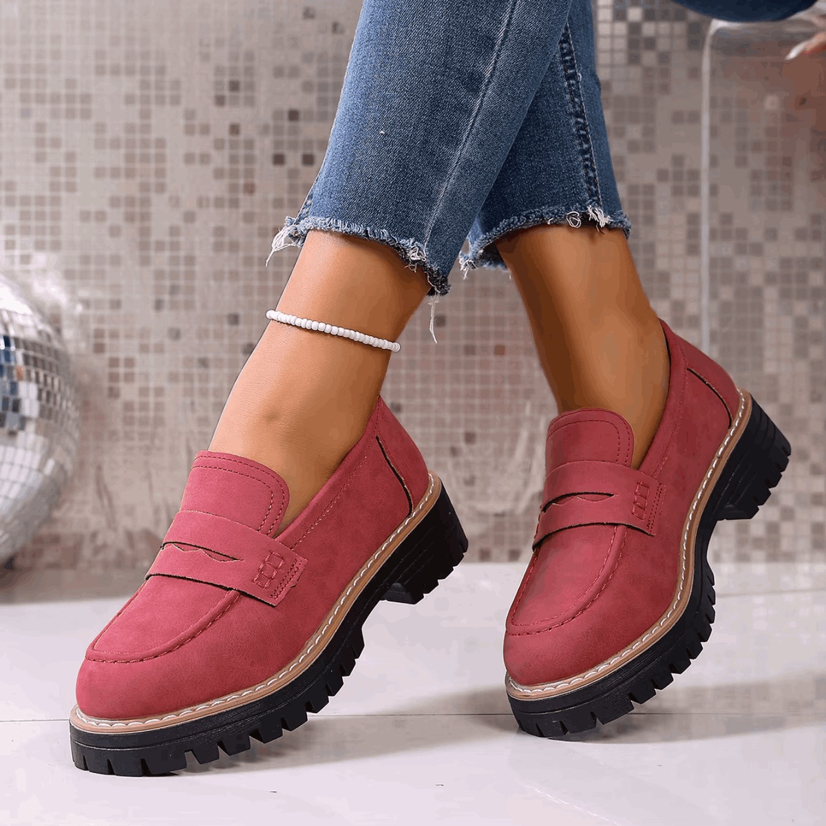 Elina | Classic Chunky Platform Loafers