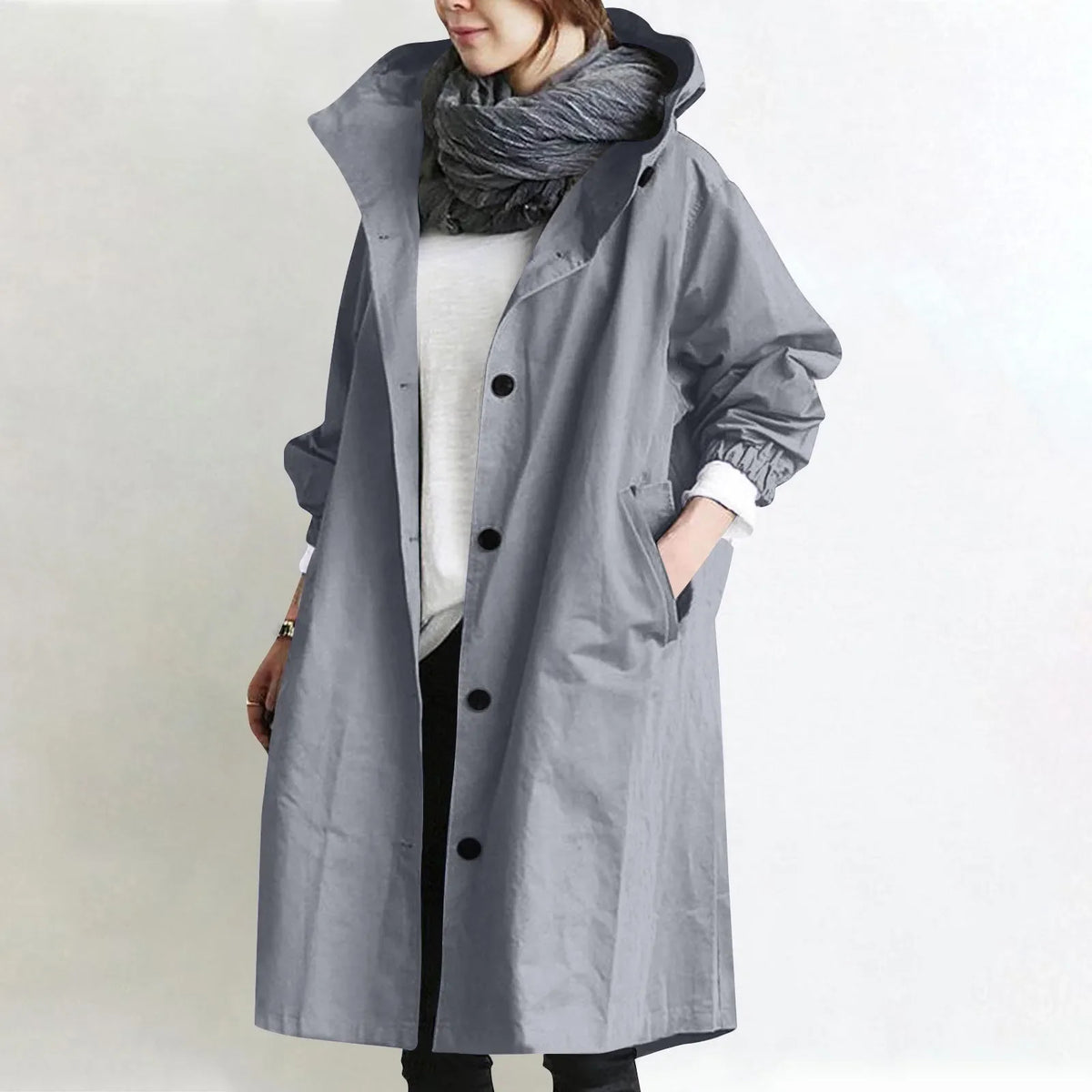 Theodora | Longline Hooded Utility Coat