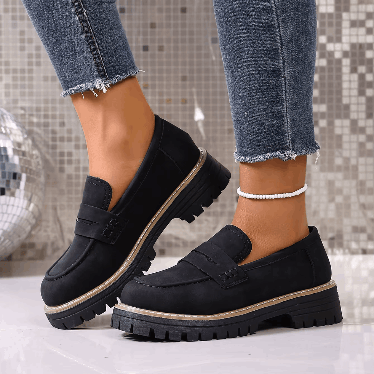 Elina | Classic Chunky Platform Loafers