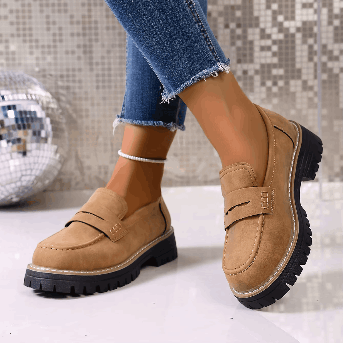 Elina | Classic Chunky Platform Loafers