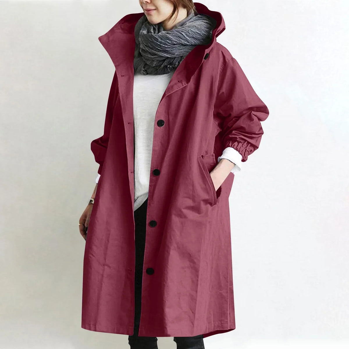 Theodora | Longline Hooded Utility Coat