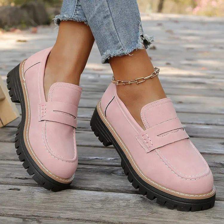 Elina | Classic Chunky Platform Loafers