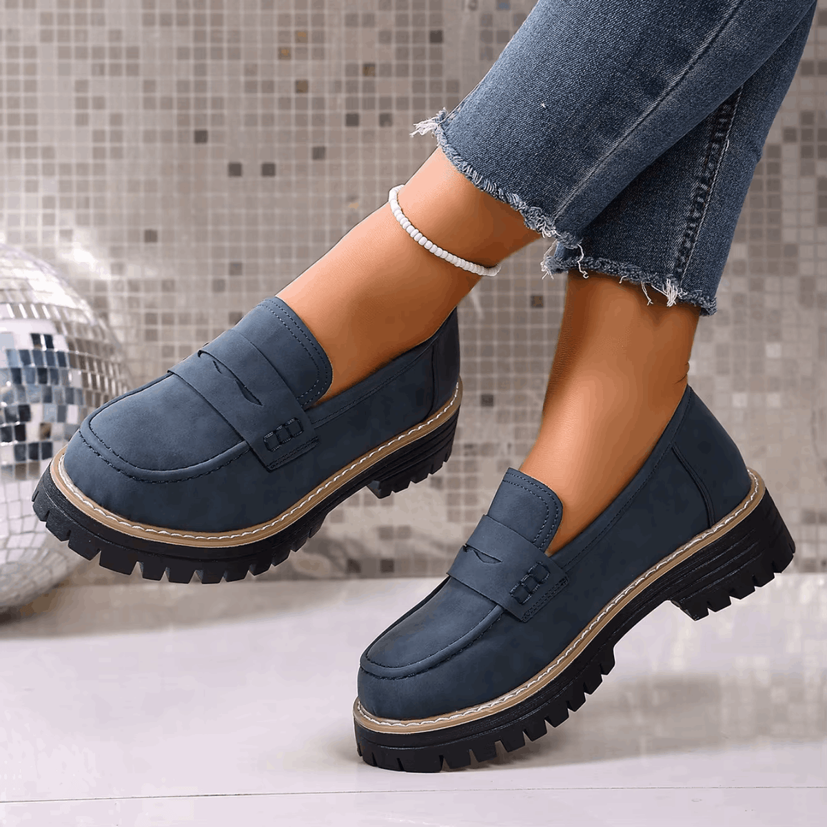 Elina | Classic Chunky Platform Loafers