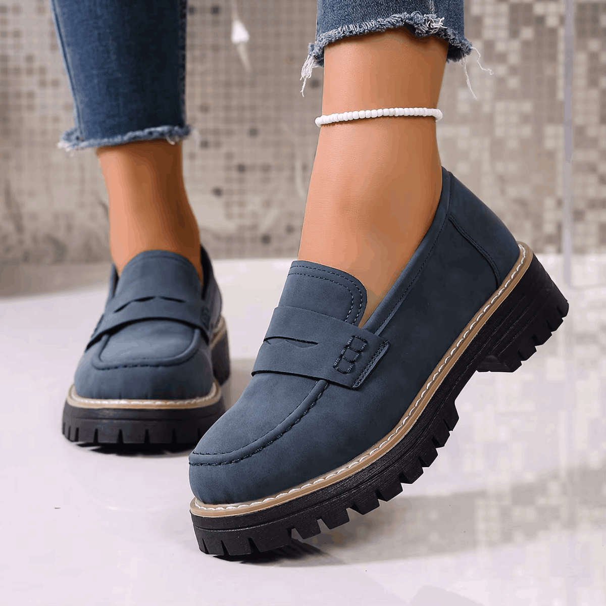 Elina | Classic Chunky Platform Loafers