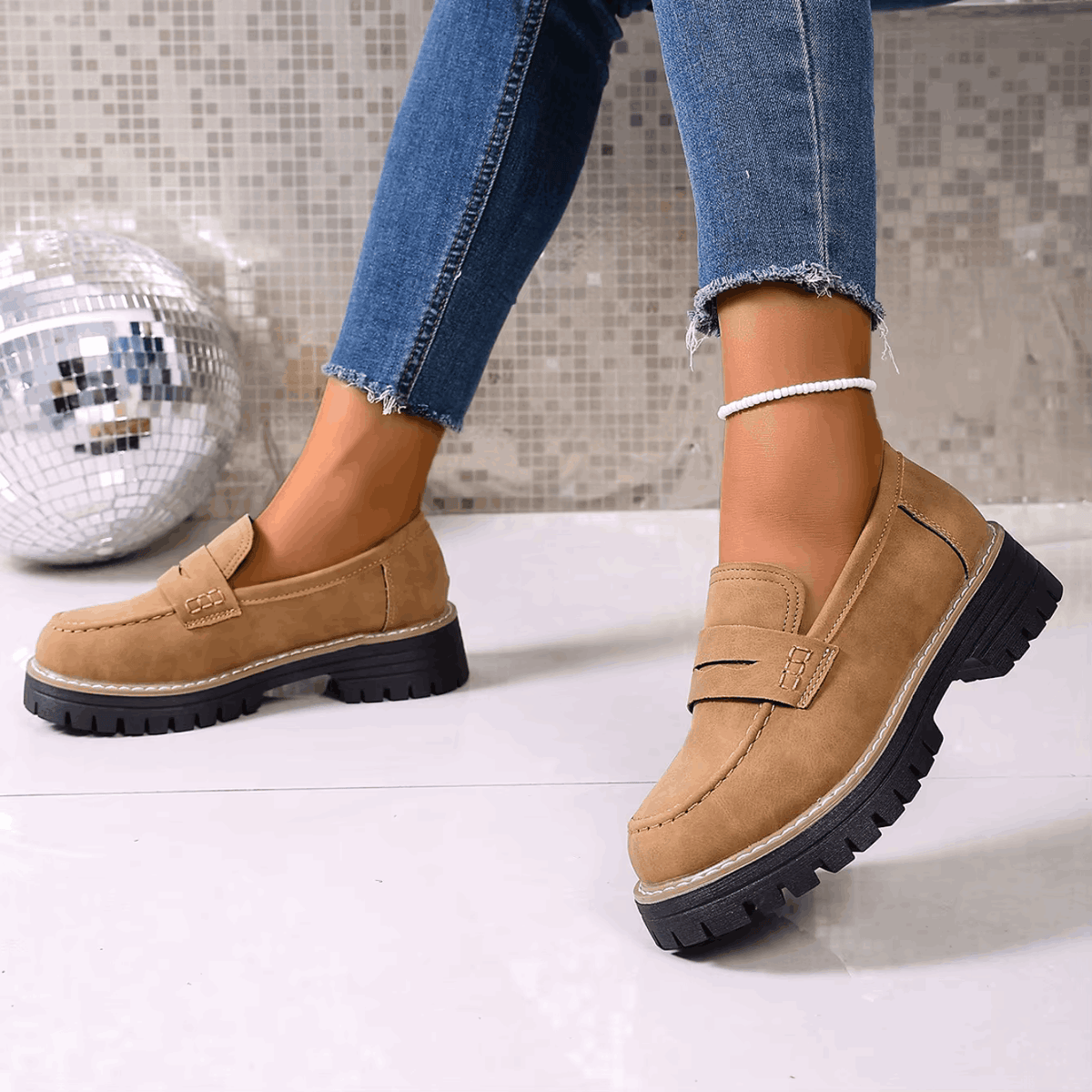 Elina | Classic Chunky Platform Loafers