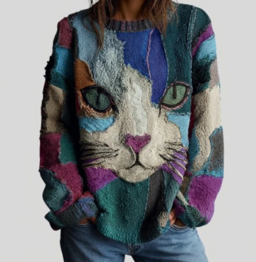 Beatrix | Artistic Cat Statement Top