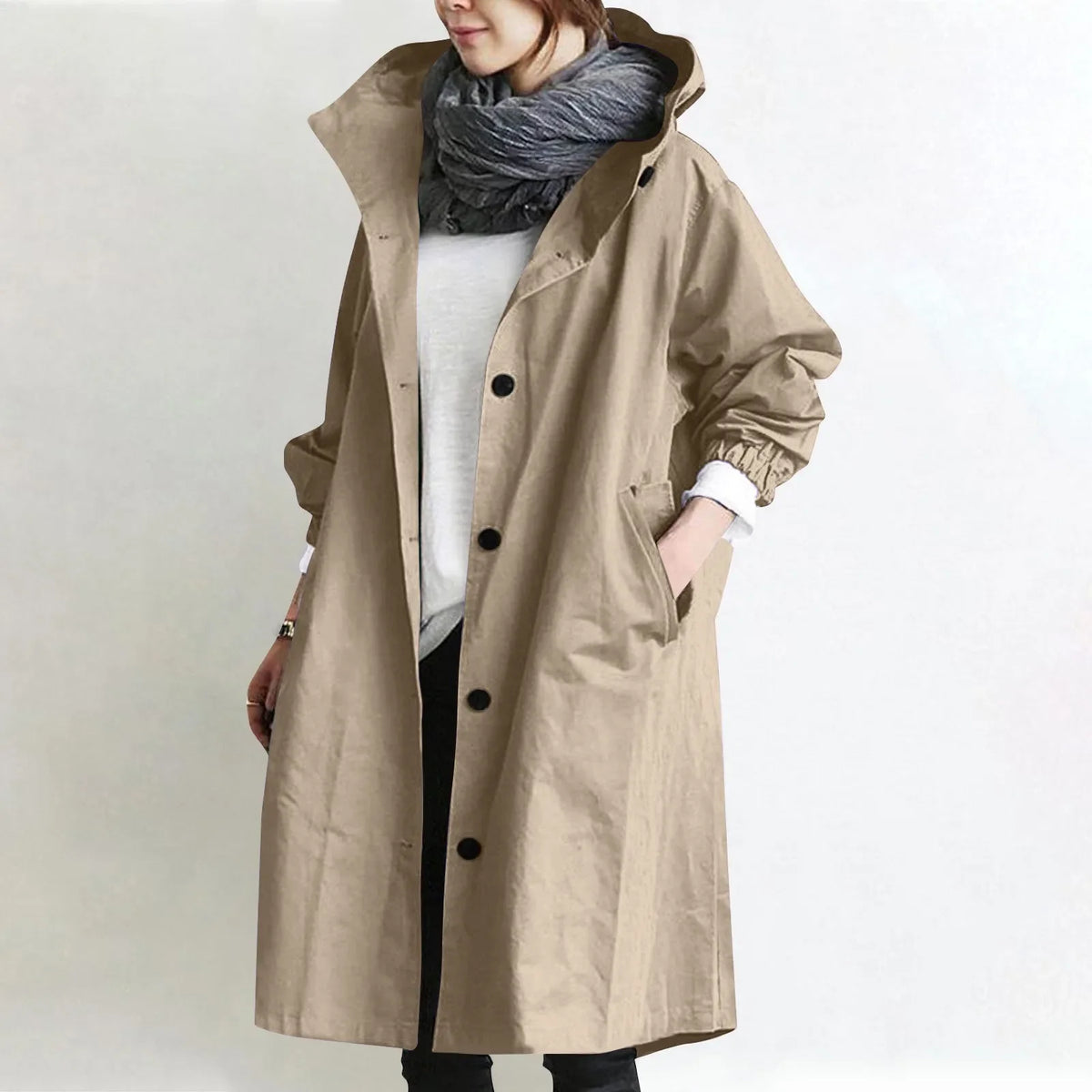 Theodora | Longline Hooded Utility Coat