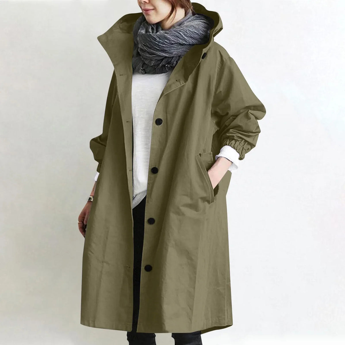 Theodora | Longline Hooded Utility Coat