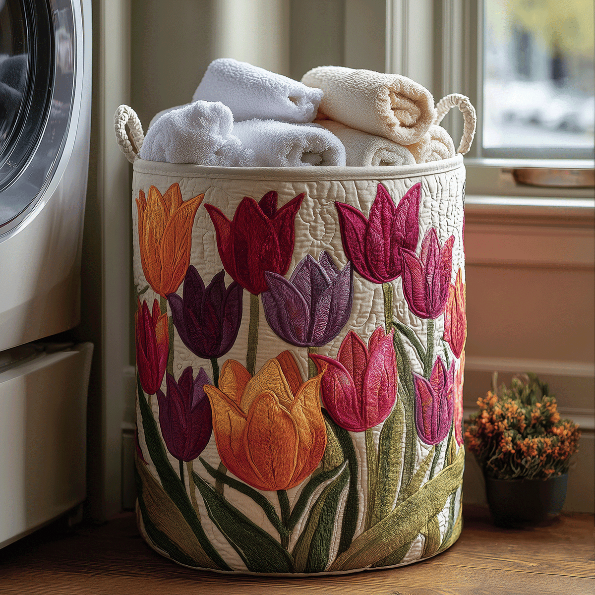 Lily | Tulip Meadow Laundry Basket