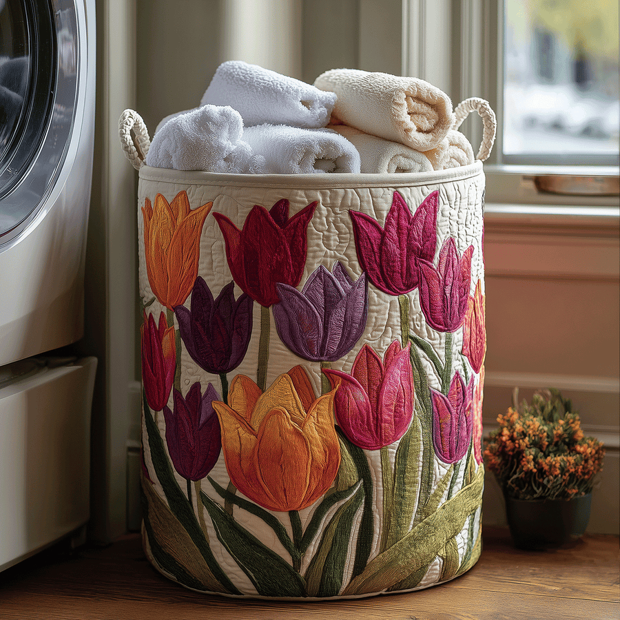 Lily | Tulip Meadow Laundry Basket