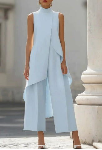 Catalina | Asymmetric Layered Wide-Leg Jumpsuit