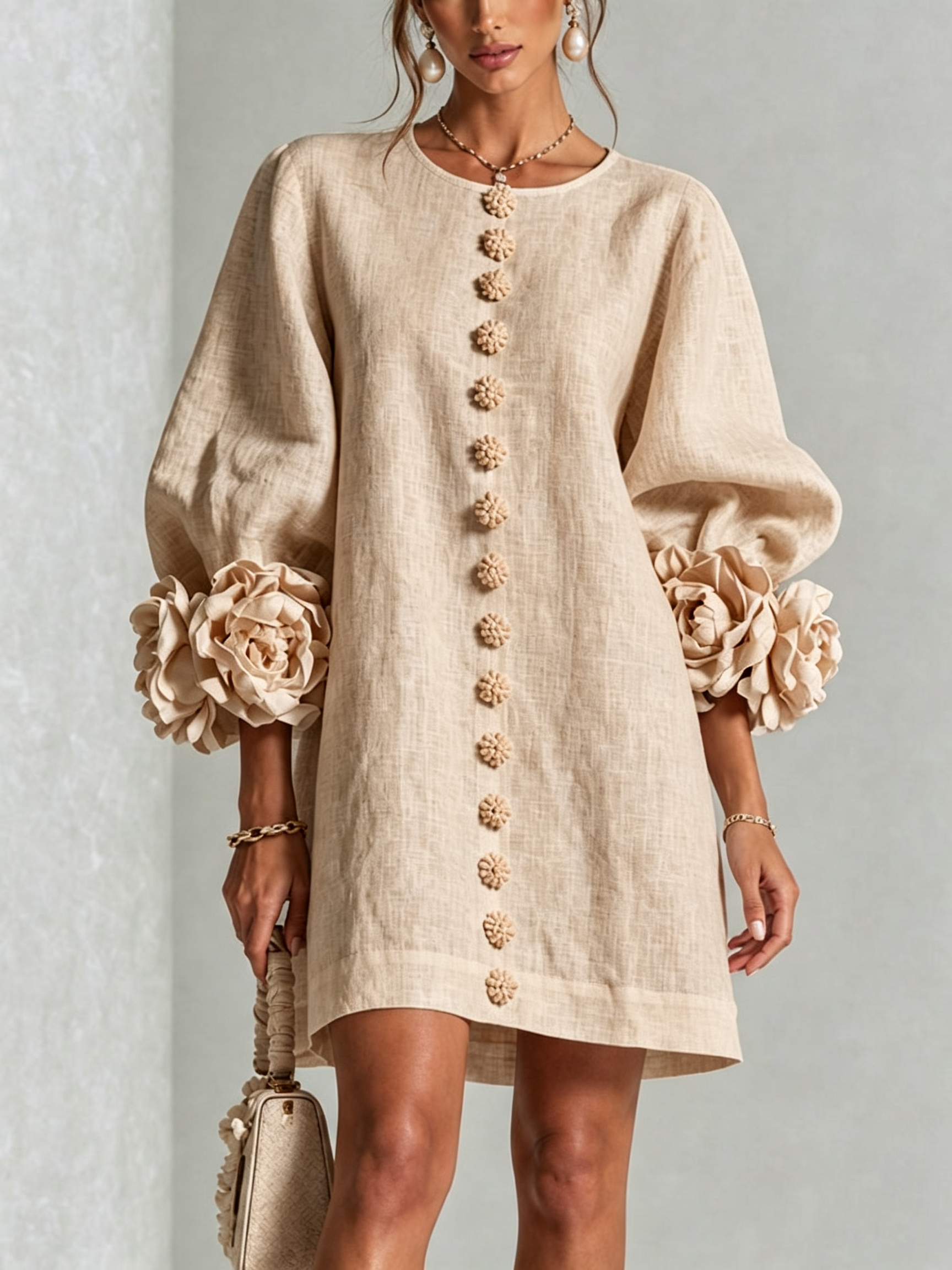 Claire | Floral Button-Down Mini Dress