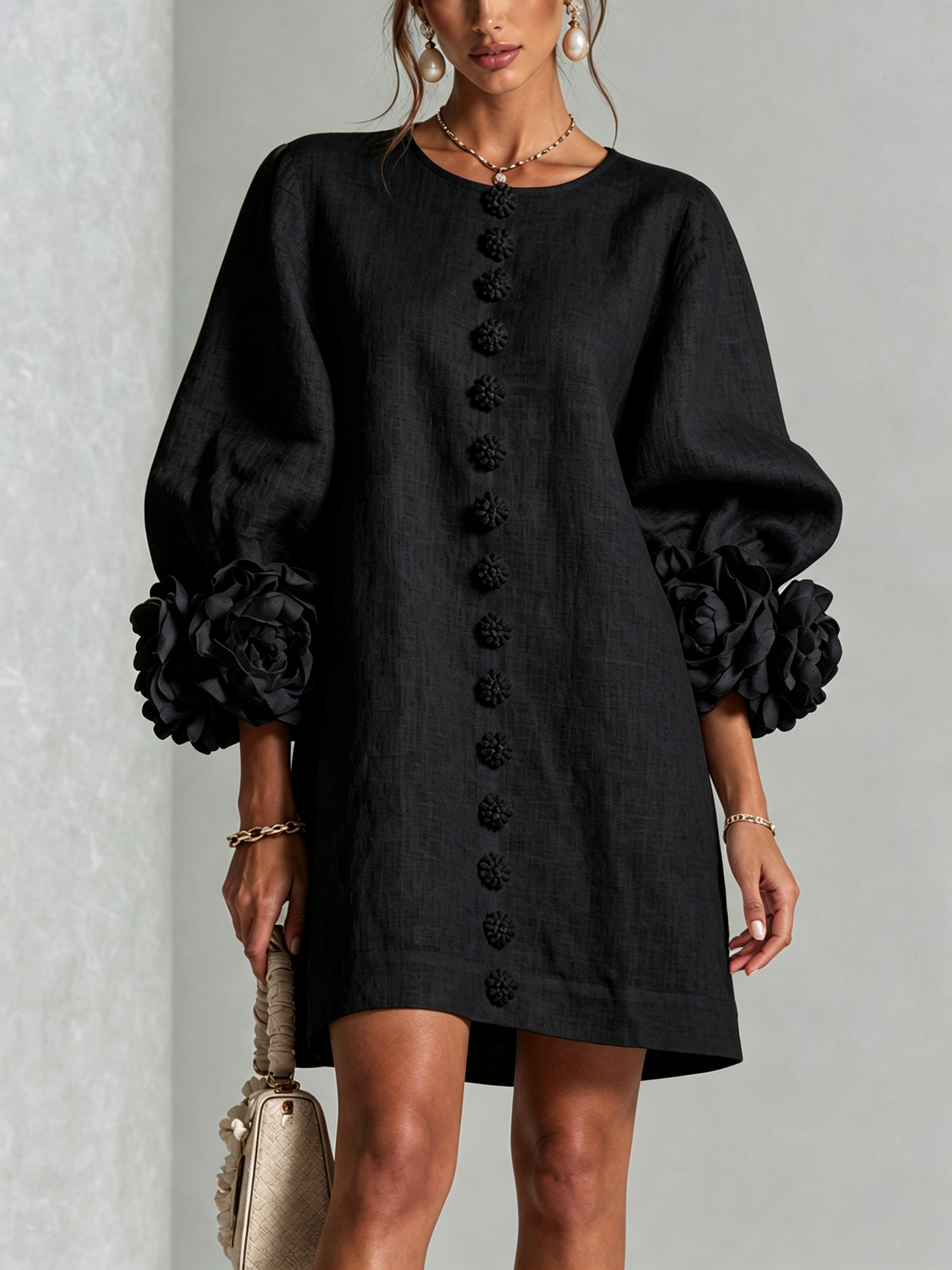 Claire | Floral Button-Down Mini Dress