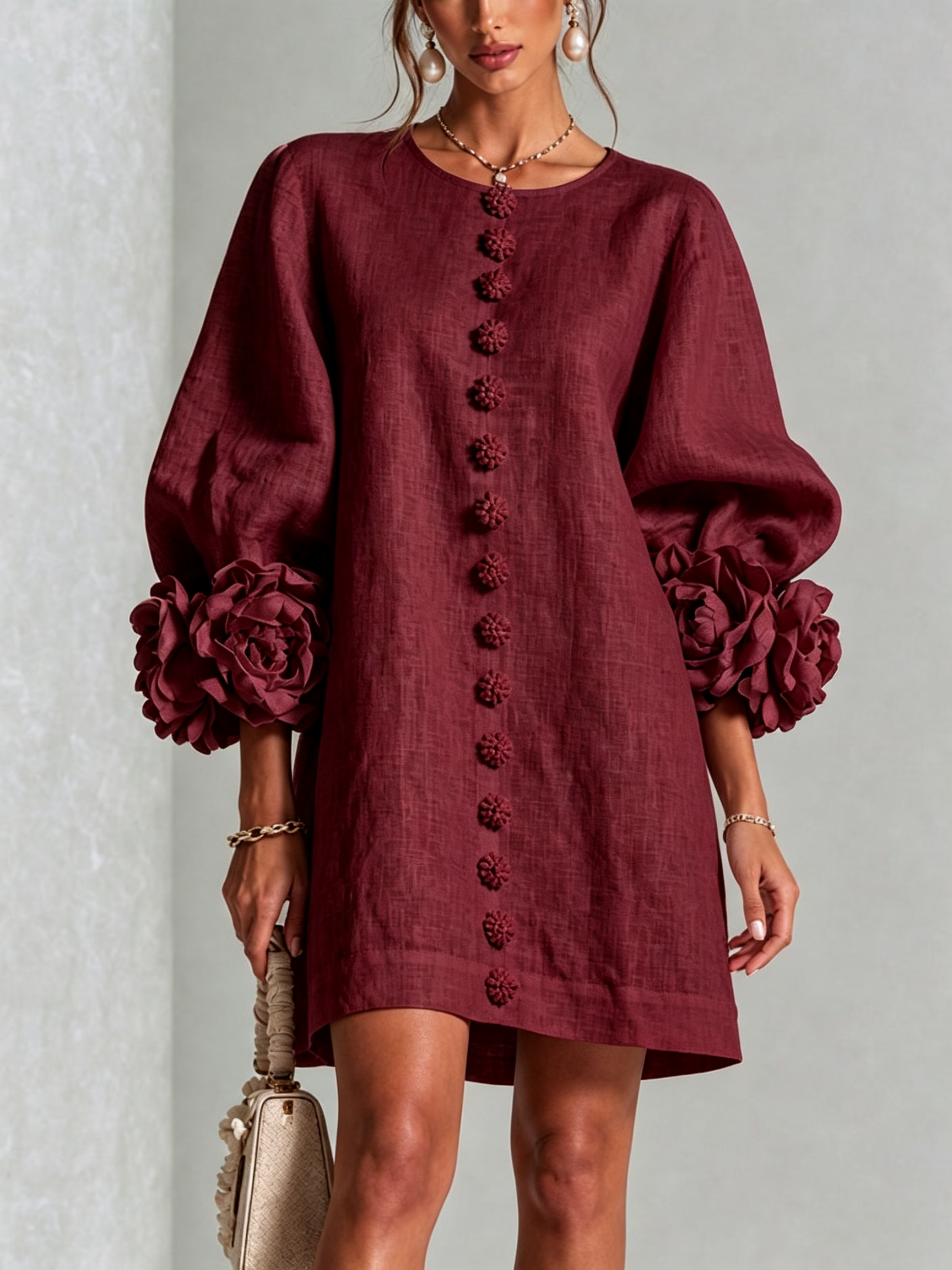 Claire | Floral Button-Down Mini Dress