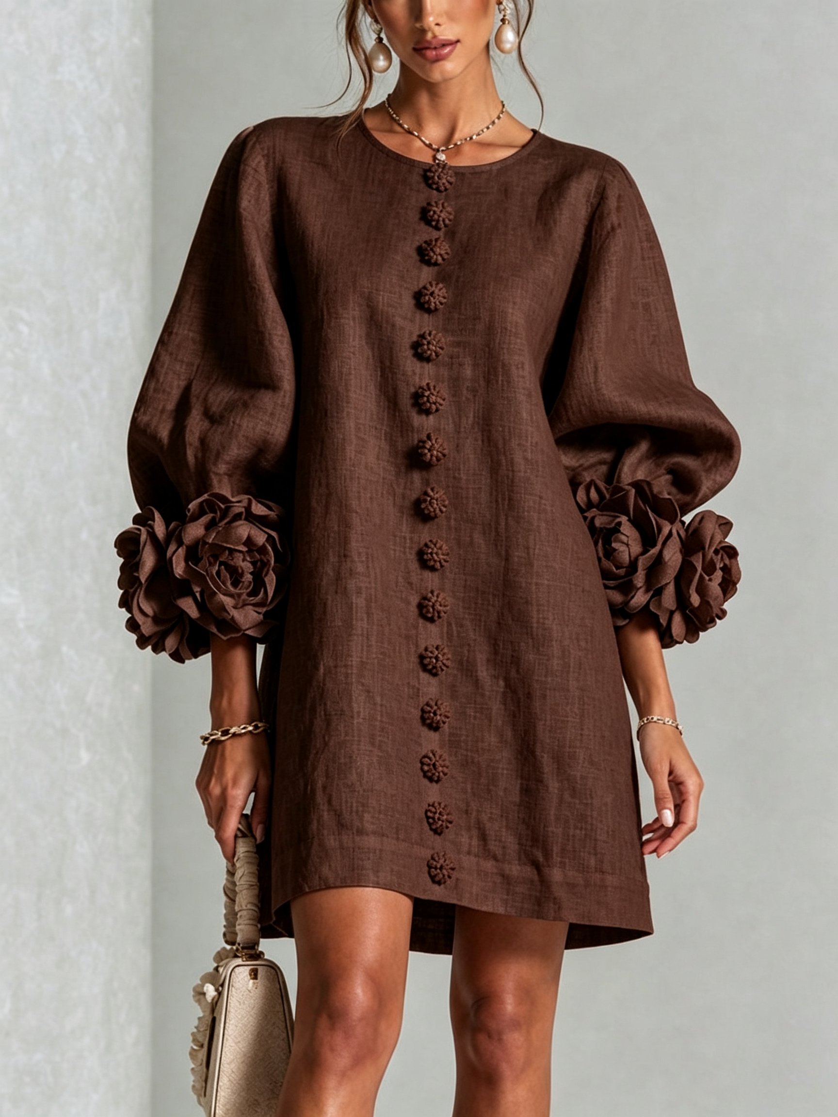 Claire | Floral Button-Down Mini Dress